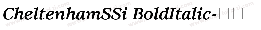 CheltenhamSSi BoldItalic字体转换